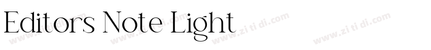Editors Note Light字体转换